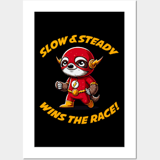 Slow & Steady Wins the Race | Sloth | Hero | Comics | Pop Culture Posters and Art